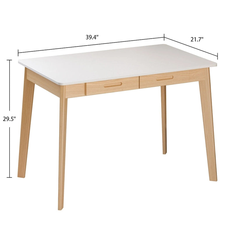Biurko 39.4W Classic Home Office, biurko do pisania z szufladami