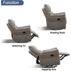 Ręczny, tapicerowany, miękki fotel bujany rozkładany, sofa do salonu
