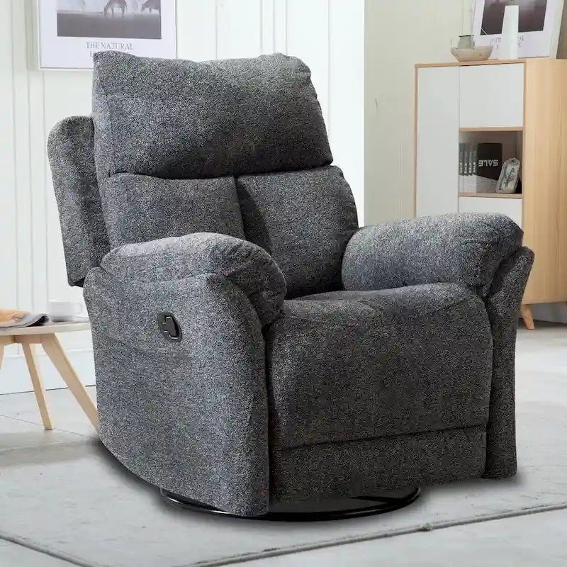 Ręczny, tapicerowany, miękki fotel bujany rozkładany, sofa do salonu