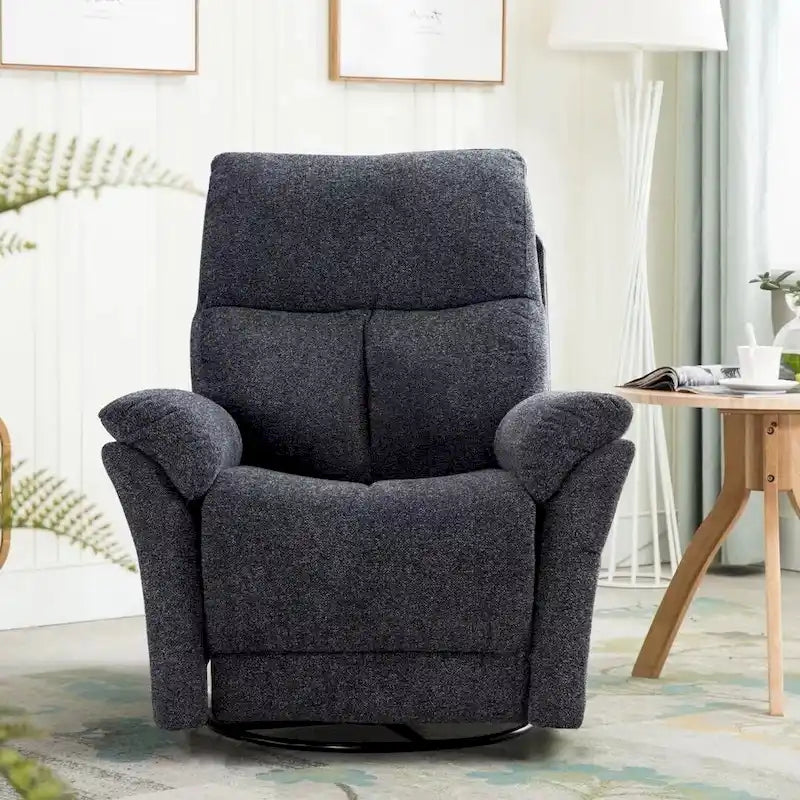 Ręczny, tapicerowany, miękki fotel bujany rozkładany, sofa do salonu