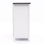Biała Szafka Łazienkowa z MDF z Dwoma Drzwiczkami i Regulowaną Półką - 82 cm (wys.) x 80 cm (szer.) x 37 cm (gł.)