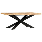 vidaXL Solid Wood Sheesham Dining Table Kitchen Desk Furniture Multi Colors