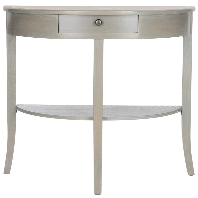 Konsola – 86 cm szer. x 36 cm gł. x 76 cm wys., jesionowy szary lub naturalny miodowy, do salonu/przedpokoju