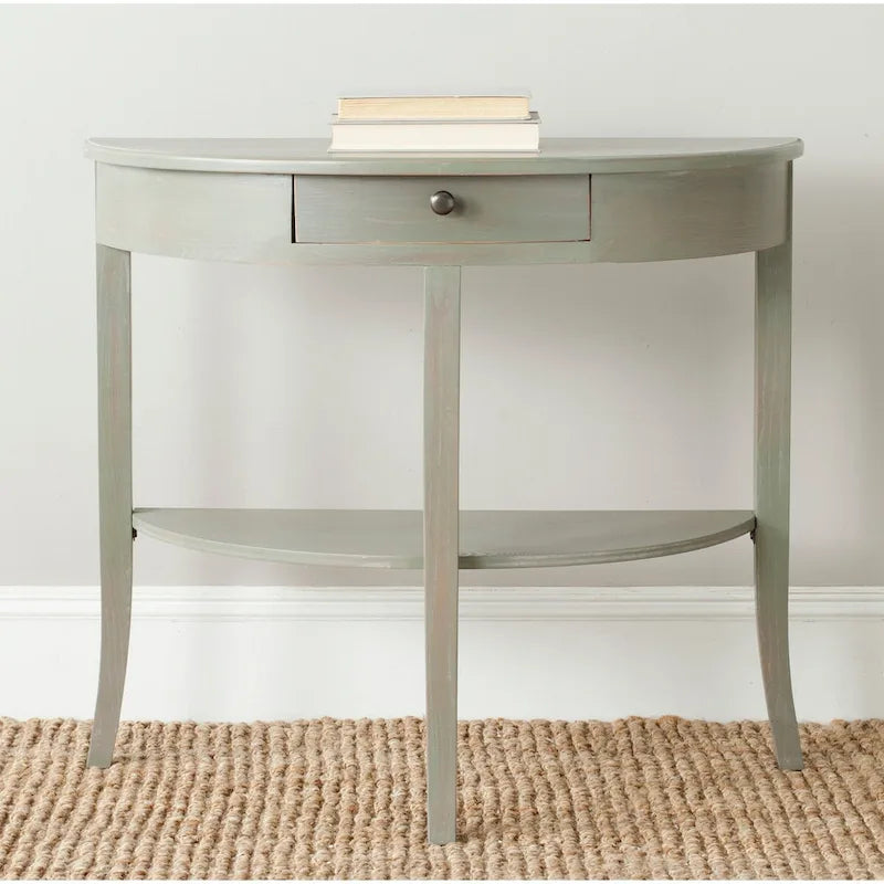 SAFAVIEH Sada Ash Grey Console - 33.9 x 14.4 x 30.1 - 33.9 x 14.4 x 30.1 - 34Wx14Dx30H