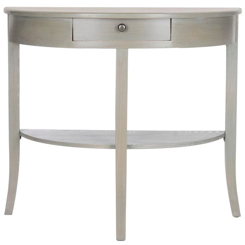 Konsola – 86 cm szer. x 36 cm gł. x 76 cm wys., jesionowy szary lub naturalny miodowy, do salonu/przedpokoju
