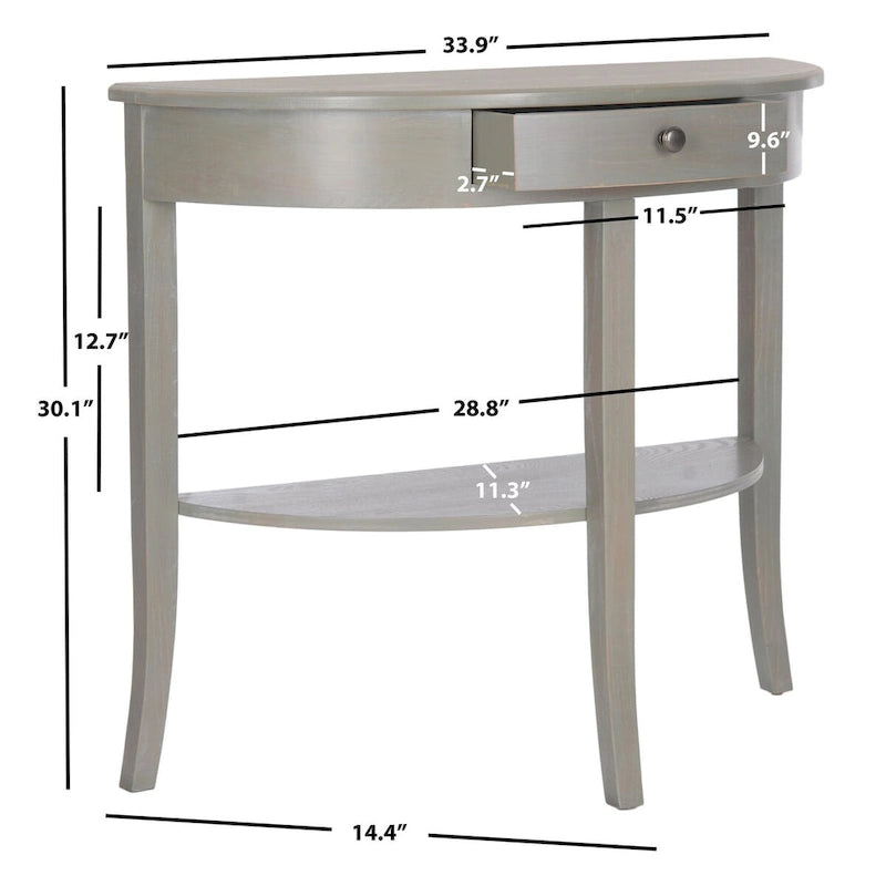 Konsola – 86 cm szer. x 36 cm gł. x 76 cm wys., jesionowy szary lub naturalny miodowy, do salonu/przedpokoju