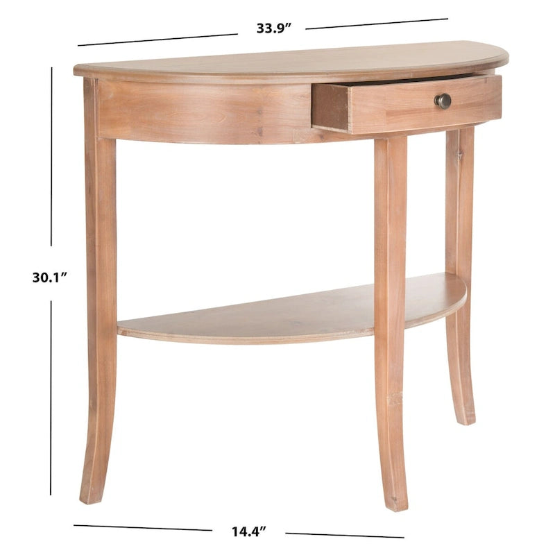 Konsola – 86 cm szer. x 36 cm gł. x 76 cm wys., jesionowy szary lub naturalny miodowy, do salonu/przedpokoju