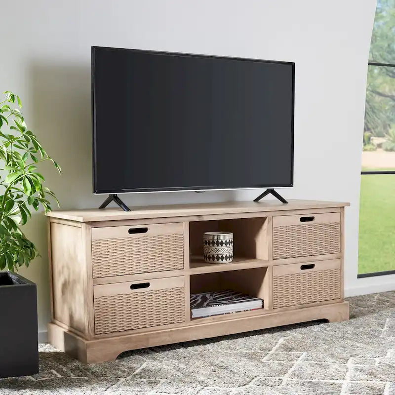 Szafka RTV na media 47" – 47" szer. x 16" gł. x 20" wys., brązowy, piaskowy, czarny, postarzana biel