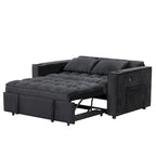 Aksamitna rozkładana sofa wielofunkcyjna z uchwytem na kubki i portem USB