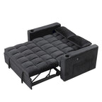 Aksamitna rozkładana sofa wielofunkcyjna z uchwytem na kubki i portem USB
