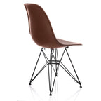 Krzesło do jadalni Nature Series DSR w stylu mid-century modern, z drewnianym usłojeniem, z akcentem, z czarnymi nogami Eiffel ze stali
