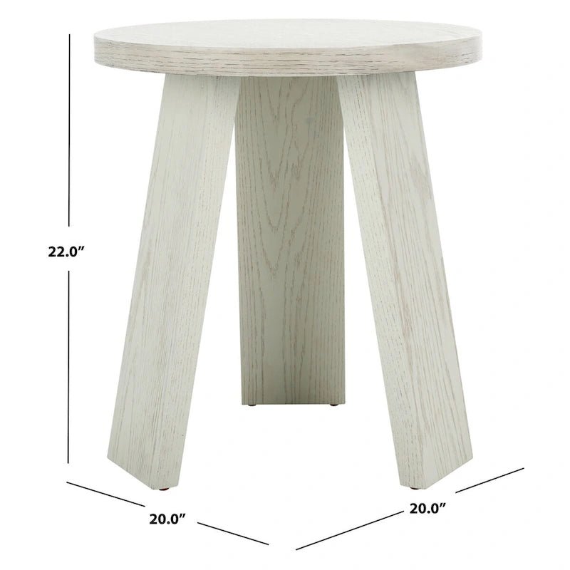 Drewniany stolik akcentujący – 50,8 cm szer. x 50,8 cm gł. x 55,9 cm wys., naturalny, czarny, dąb rustykalny, bielony