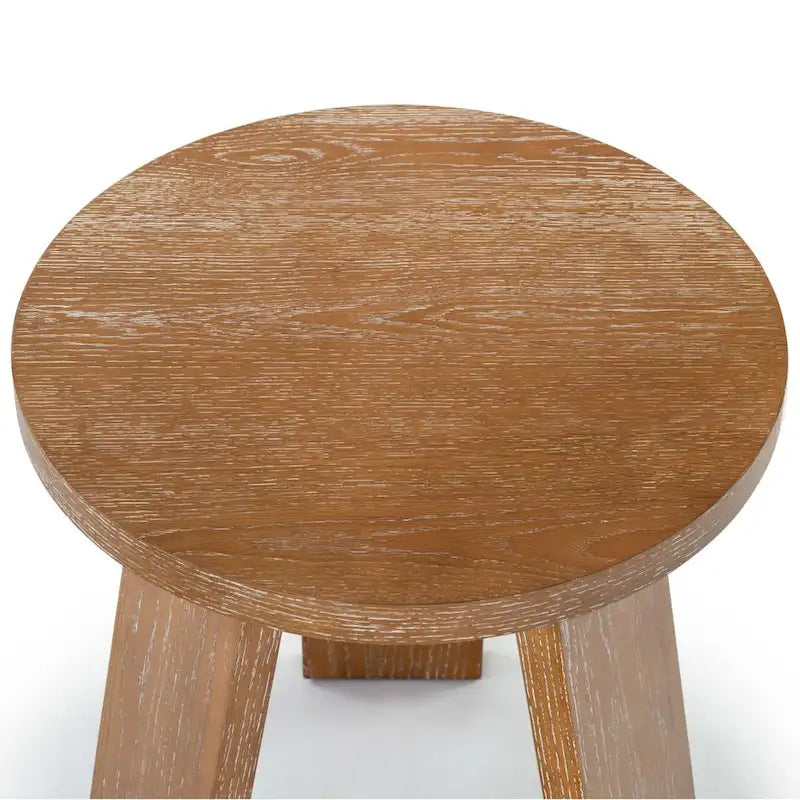 Drewniany stolik akcentujący – 50,8 cm szer. x 50,8 cm gł. x 55,9 cm wys., naturalny, czarny, dąb rustykalny, bielony